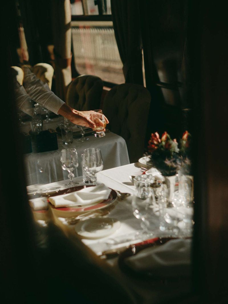 Table service in the Royal Scotsman dining car