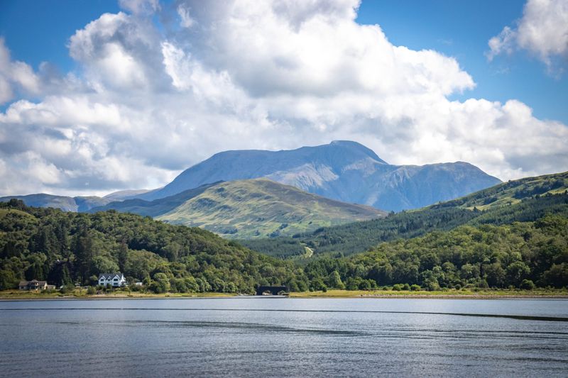 A Highland loch in Scotland beneath the mountains